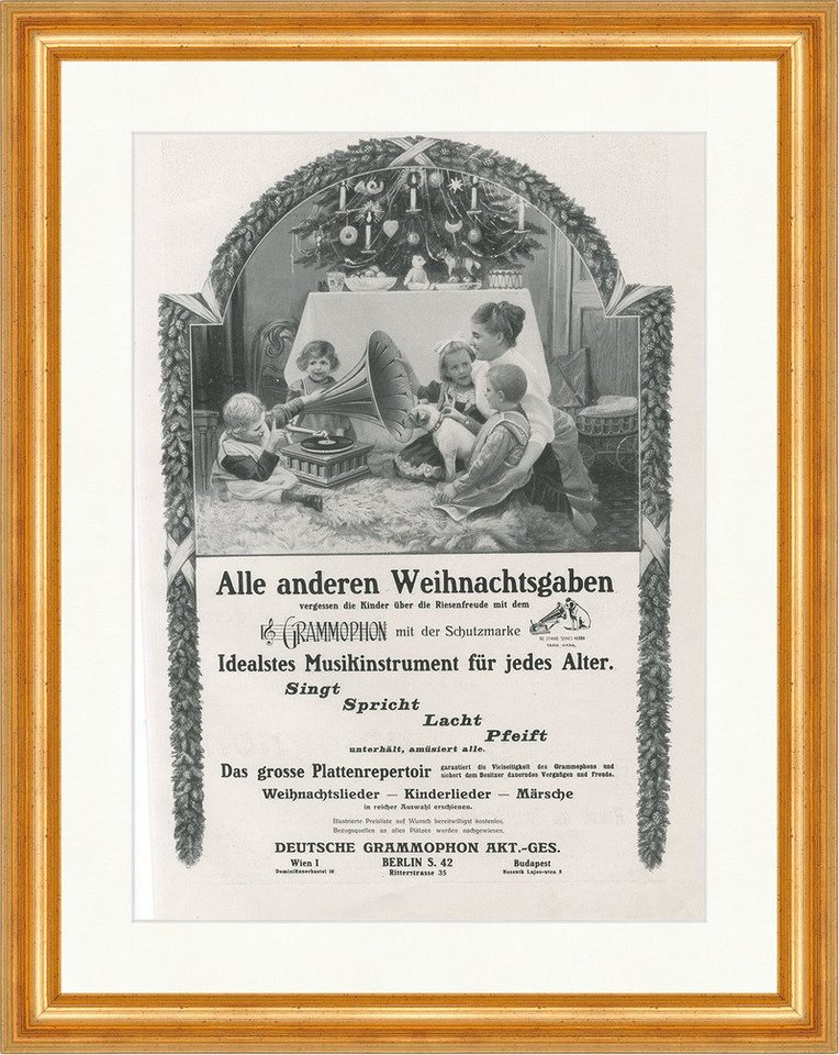 Kunstdruck Deutsche Grammophon Aktien Gesellschaft Weihachten Faksimile SP 476 Ge, (1 St) von OTTO