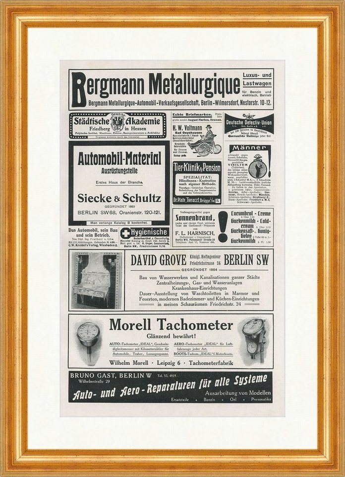 Kunstdruck Werbeseite Männer Virilium Bergmann Automobil Material Faksimile SP 05, (1 St) von OTTO