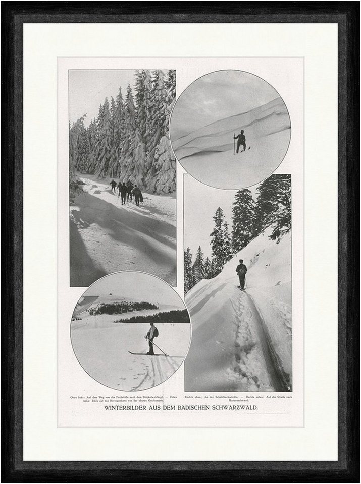 Kunstdruck Winterbilder aus dem Badischen Schwarzwald Schnee Sport F_Vintage 0073, (1 St) von OTTO