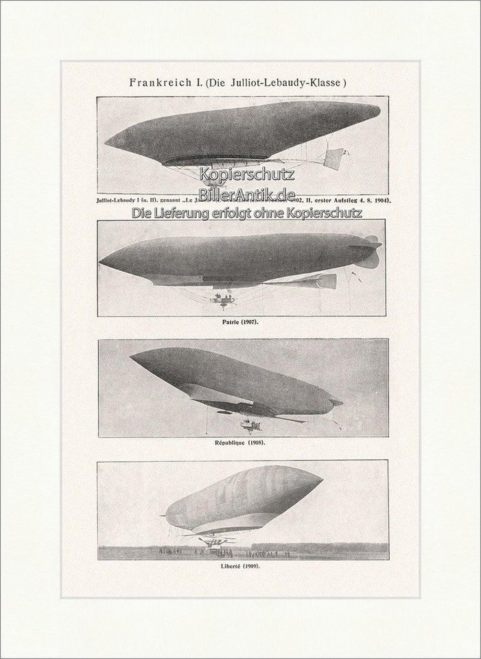 Kunstdruck Zeppelin Frankreich Julliot Lebaudy Luftschiff Braunbeck Foto Sport Le, (1 St) von OTTO