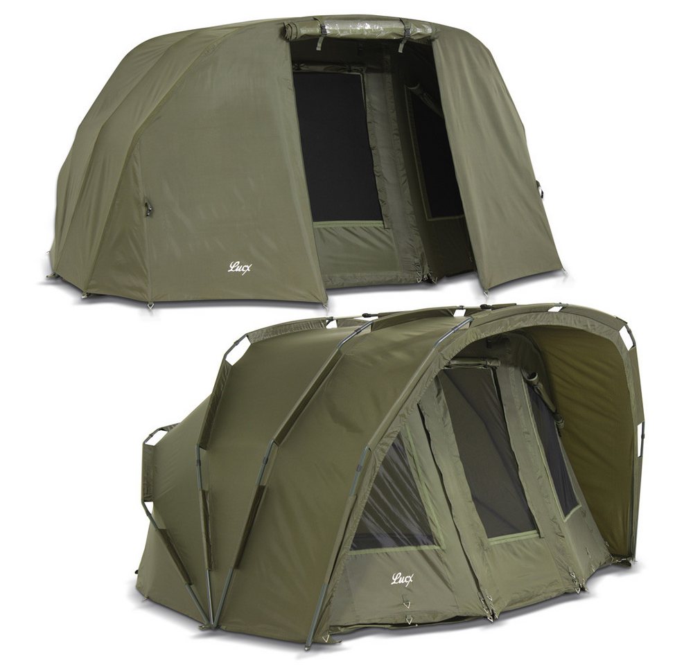 Lucx Angelzelt Tiger Karpfenzelt + Überwurf Bivvy, Personen: 3 (Komplett-Set) von OTTO