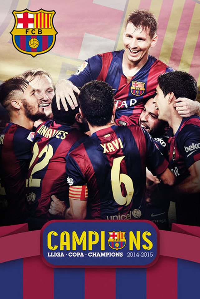 Poster Fußball - Poster - Barcelona - Triple Champions 15 Poster Fußball - Poster - Barcelona - Triple Champions 15 von OTTO