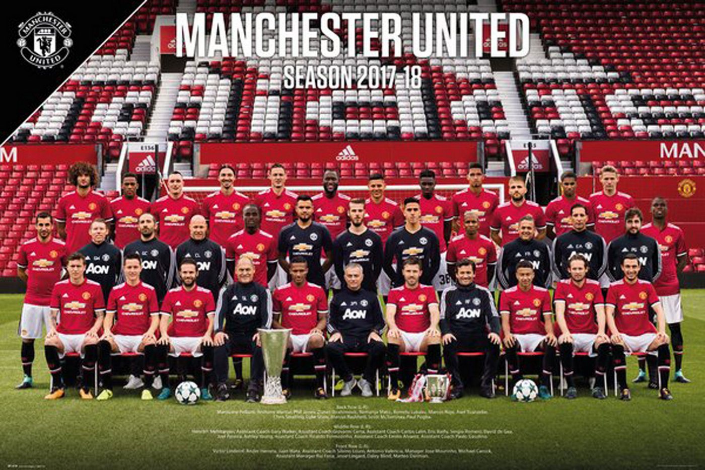 Poster Fußball - Poster - Manchester United - Team Photo 17/18 + Zusatzartike von OTTO