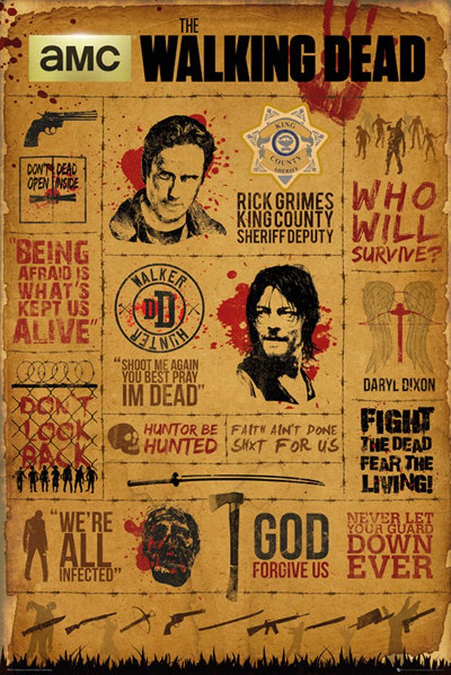 Poster Walking Dead - Poster - Infographic + Zusatzartikel Poster Walking Dead - Poster - Infographic + Zusatzartikel von OTTO