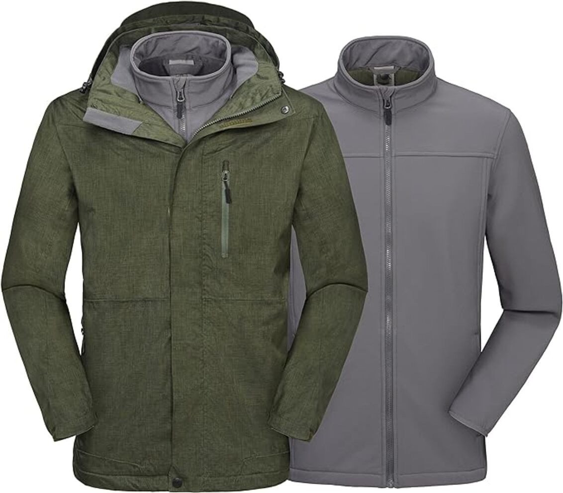 Skijacke Skijacke Windhacke Herren Wasserdicht Winddicht Warme Taschen Grün-S Skijacke Skijacke Windhacke Herren Wasserdicht Winddicht Warme Taschen Grün-S von OTTO