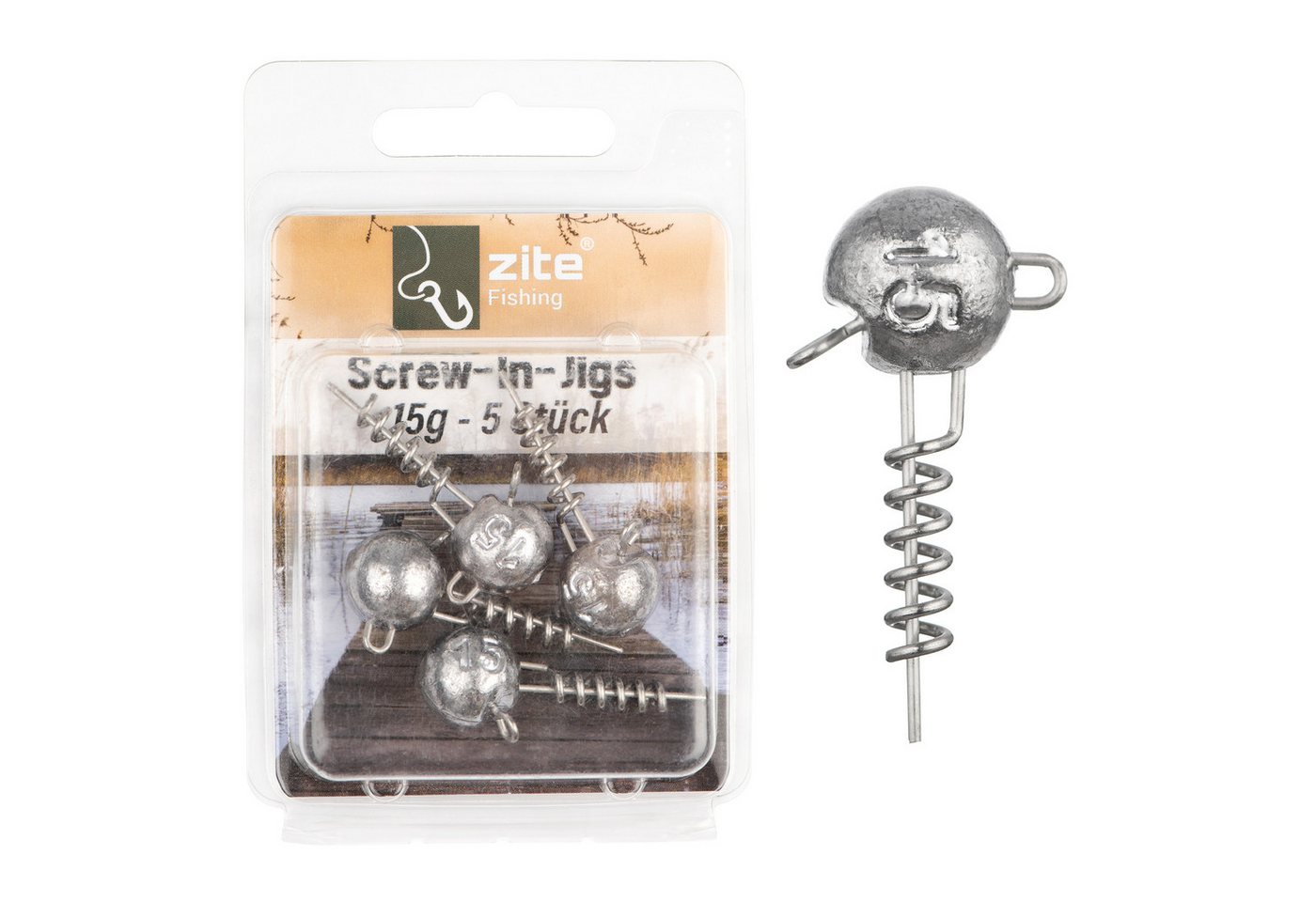 Zite Angelgewicht Blei Screw-In-Jigs 5-20g im 5er-Pack Gummiköder Angeln Raubfisch, mit Schraubspirale von OTTO