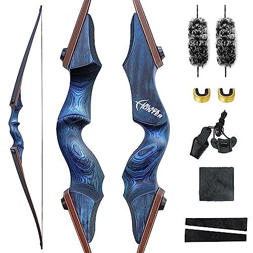 OUBOTER 60 Zoll Black Hunter Langbogen 20-60lbs Takedown Bogen Mit Holz Bogenriser Rechte Hand Sportbogen Set Für Erwachsene Jagd OUBOTER 60 Zoll Black Hunter Langbogen 20-60lbs Takedown Bogen Mit Holz Bogenriser Rechte Hand Sportbogen Set Für Erwachsene Jagd von OUBOTER