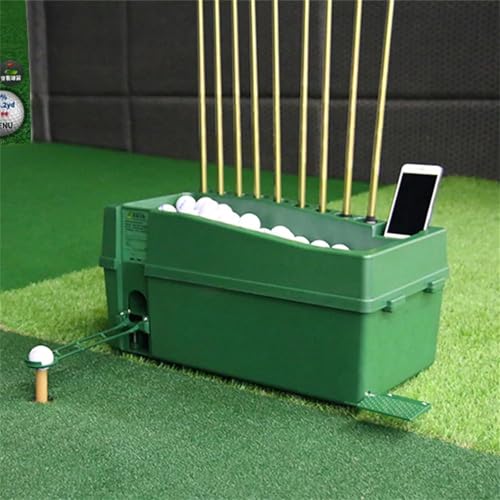 OUBUBY Automatischer Golfball Dispenser, Automatische Pitching Maschine Kein Stromanschluss Erforderlich Golf Clinic Green Tool Golfplatz Ausrüstung Zusammenklappbare Schiene OUBUBY Automatischer Golfball Dispenser, Automatische Pitching Maschine Kein Stromanschluss Erforderlich Golf Clinic Green Tool Golfplatz Ausrüstung Zusammenklappbare Schiene von OUBUBY