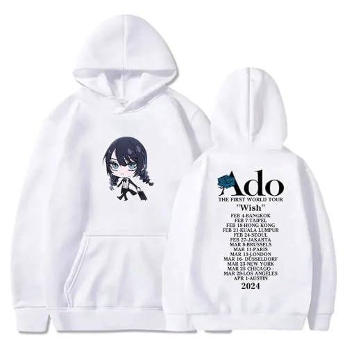 OUHZNUX ADO Singer Kapuzenpullover Herren Pullover Hoodie 2D Gedruckt Kapuzen Sweatshirt Casual Hoody Mit Kängurutasche Für Männer Frauen XXS-4XL-Black||XXS von OUHZNUX