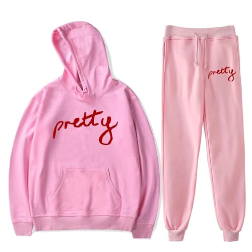 OUHZNUX Artemas Pretty Tour Kapuzenpulli + Jogginghose 2-teiliges Set 2D Lässiger Bedruckter Pullover Lässiges Hip Hop Top Neutrale Streetwear Geeignet Für Männer Und Frauen XXS-4XL-Black||XXS von OUHZNUX