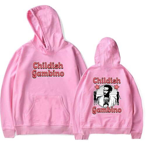 OUHZNUX Childish Gambino Merch Kapuzenpullover Hoodie Für Männer Und Frauen 2D Bedruckter Hoodie Vintage Harajuku Oberteil Winterlicher Freizeitpullover Unisex Streetwear XXS-4XL-black||XXS von OUHZNUX