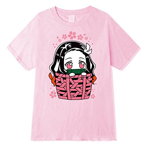 OUHZNUX Demon Slayer Herren T-Shirt Kamado Nezuko Print T-Shirt Lockeres Mädchen-Nettes Sommer-T-Shirt Xxs-3Xl von OUHZNUX