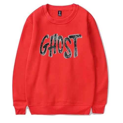 OUHZNUX Diljit Dosanjh Ghost Tour Merch Herren Und Damen Sweatshirt Mit Rundhalsausschnitt 2D Bedruckter Pullover Vintage Streetwear Harajuku Niedliches Oberteil Harajuku Lose Pullover-Black||XXS von OUHZNUX