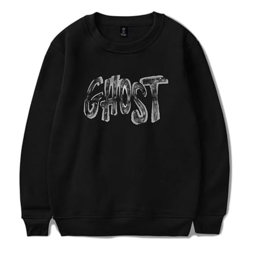 OUHZNUX Diljit Dosanjh Ghost Tour Merch Herren Und Damen Sweatshirt Mit Rundhalsausschnitt 2D Bedruckter Pullover Vintage Streetwear Harajuku Niedliches Oberteil Harajuku Lose Pullover-Black||XXS von OUHZNUX