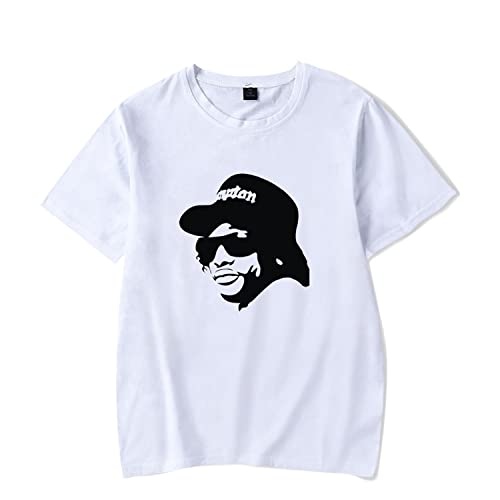 OUHZNUX Eazy E Rapper T-Shirt, Casual Comfort Unisex 2D Kurzarm-Sweatshirt, Street Fashion Hip Hop Top Sweatshirt (2XS-4XL) von OUHZNUX