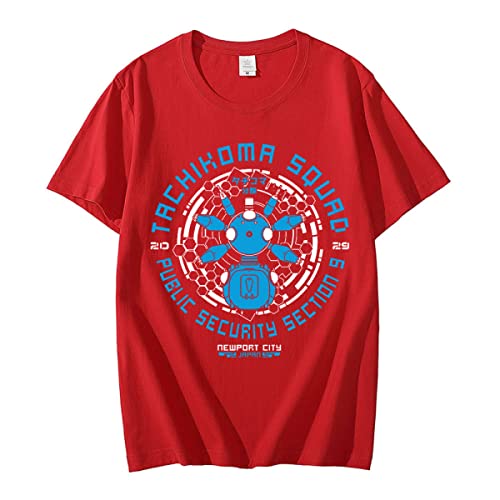 OUHZNUX Ghost In The Shell Tachikoma Print T-Shirt, Mode Paar Locker Lässig Bequem Anime Kurzarm Pullover Hip Hop Lässig Unisex Sweatshirt(XS-3XL) von OUHZNUX