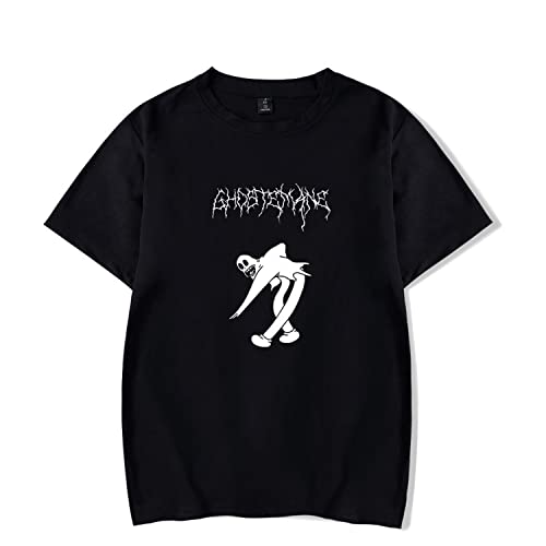 OUHZNUX Ghostemane Singer T-Shirt, Kurzarm-Sweatshirt mit Harajuku-Print, Street-Hip-Hop-Bekleidung, Fan-Geschenk, Pullover-Oberteil (2XS-4XL) von OUHZNUX