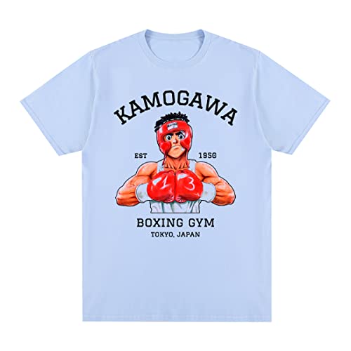 OUHZNUX Hajime No Ippo Kbg Baumwoll-T-Shirt, Modisches Paar, Lockerer, Lässiger, Kurzärmliger Pullover, Street Hip Hop Unisex-Sportoberteil (XS-3XL) von OUHZNUX