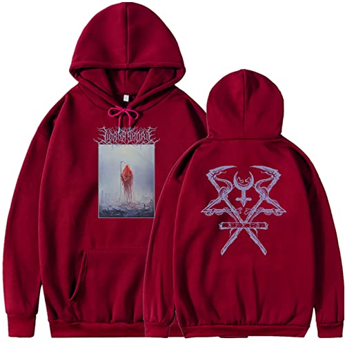 OUHZNUX Herren Kapuzenpullover Pain Remains Print Hoodie Mit Taschen Damen Oversized Rock Lorna Shore Fan Drawstring Sweatshirt Xs-4Xl von OUHZNUX