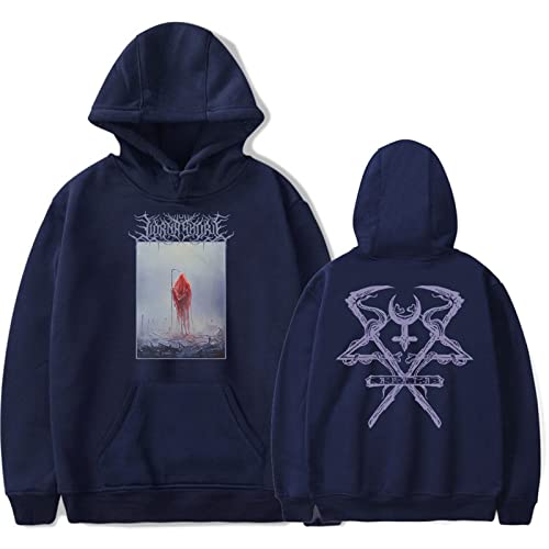 OUHZNUX Herren Kapuzenpullover Pain Remains Print Hoodie Mit Taschen Damen Oversized Rock Lorna Shore Fan Drawstring Sweatshirt Xs-4Xl von OUHZNUX