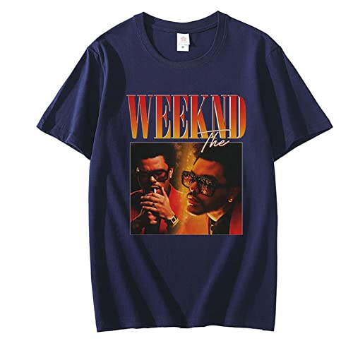 OUHZNUX Herren The Weeknd X VLONE The Weeknd T-Shirt 90Er Jahre Vintage Unisex Schwarz Baumwolle T-Shirt Mann Frau Top Punk Kleidung Xxs-3Xl von OUHZNUX