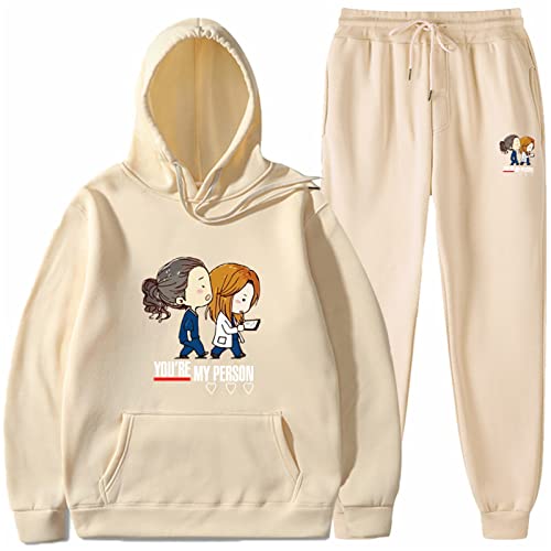 OUHZNUX Hoodie Greys Anatomy 2D Line American Drama Peripheral Pullover Set Fun Hoodie + Jogginghose Casual Herren Und Damen Rundhals Plus Samt Sweatshirt Zweiteiliges Set S-3Xl OUHZNUX Hoodie Greys Anatomy 2D Line American Drama Peripheral Pullover Set Fun Hoodie + Jogginghose Casual Herren Und Damen Rundhals Plus Samt Sweatshirt Zweiteiliges Set S-3Xl von OUHZNUX
