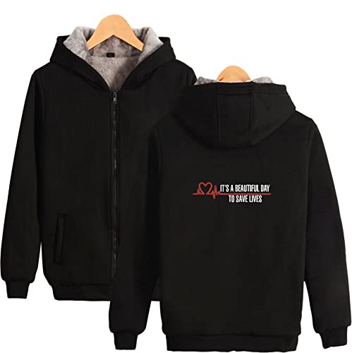 OUHZNUX Hoodie Greys Anatomy Amerikanische Tv-Serien-Peripherie Plus Samt-Reißverschluss-Pullover Wattierte Langarmjacke 2D-Bedruckter Kapuzenmantel M-4Xl OUHZNUX Hoodie Greys Anatomy Amerikanische Tv-Serien-Peripherie Plus Samt-Reißverschluss-Pullover Wattierte Langarmjacke 2D-Bedruckter Kapuzenmantel M-4Xl von OUHZNUX