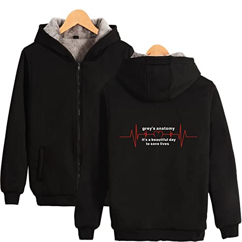 OUHZNUX Hoodie Greys Anatomy Amerikanische Tv-Serien-Peripherie Plus Samt-Reißverschluss-Pullover Wattierte Langarmjacke 2D-Bedruckter Kapuzenmantel M-4Xl OUHZNUX Hoodie Greys Anatomy Amerikanische Tv-Serien-Peripherie Plus Samt-Reißverschluss-Pullover Wattierte Langarmjacke 2D-Bedruckter Kapuzenmantel M-4Xl von OUHZNUX