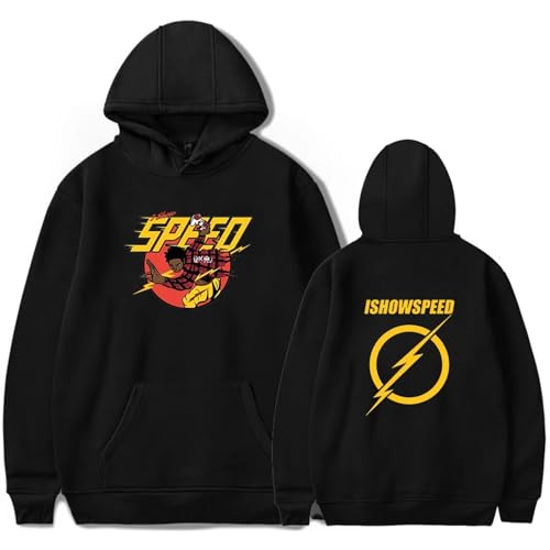 OUHZNUX Hoodies Herren Damen Sweatshirts IShowSpeed Bedruckte Street Hoodies Lässige Internet Celebrity Hip-Hop Pullover XS-3XL-Black||XS OUHZNUX Hoodies Herren Damen Sweatshirts IShowSpeed Bedruckte Street Hoodies Lässige Internet Celebrity Hip-Hop Pullover XS-3XL-Black||XS von OUHZNUX