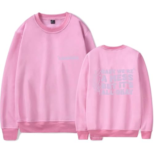 OUHZNUX JVKE Lavendel Merch Tour Rundhalsausschnitt Sweatshirt 2D Lässiger Bedruckter Pullover Langärmeliges Winter Top Harajuku Hip Hop Pullover Für Männer Und Frauen XXS-4XL-Black||XXS von OUHZNUX