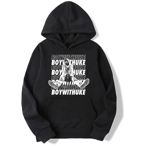 OUHZNUX Kapuzenpullover Baumwolle Herren Damen Kapuzenpullover Boywithuke Bedruckter Kapuzenpullover Langarm Lässiger Hip-Hop-Pullover Sweatshirt Übergroßer Straßen-Hoodie XS-3XL-Black||XS OUHZNUX Kapuzenpullover Baumwolle Herren Damen Kapuzenpullover Boywithuke Bedruckter Kapuzenpullover Langarm Lässiger Hip-Hop-Pullover Sweatshirt Übergroßer Straßen-Hoodie XS-3XL-Black||XS von OUHZNUX