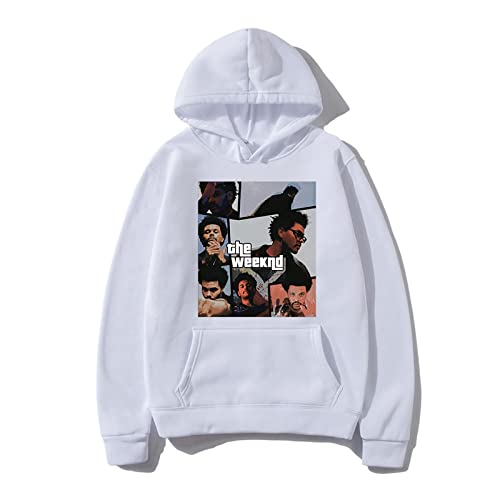 OUHZNUX Kapuzenpullover The Weeknd Rapper Fashion Herren Sweatshirt Vintage Man Hip Hop Hoodie Warm Hoody Langarm Pullover Kleidung Xs-4Xl von OUHZNUX