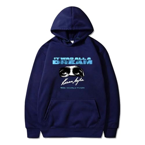 OUHZNUX Karan Aujla It was All A Dream World Tour 2024 Merch Kapuzenpullover Hoodie Für Damen Und Herren 2D Lässiger Bedruckter Pullover Langärmelige Streetwear Hip Hop Lose Top XXS-4XL-Black||XXS von OUHZNUX