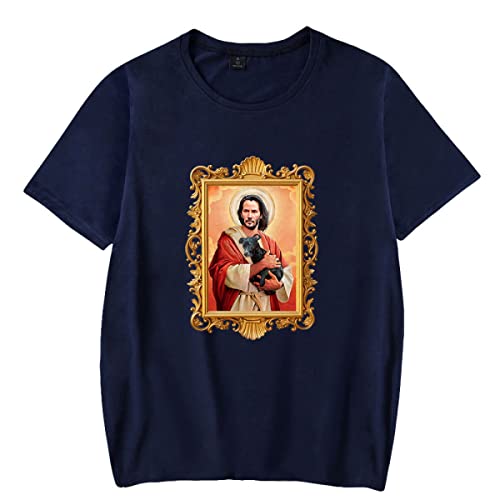 OUHZNUX Keanu Reeves T-Shirt mit Aufdruck, modisches Herren und Damen Sweatshirt, locker, lässig, bequem, John-Wick-TV-Kollektion, Kurzarm-Sweatshirt, Street-Hip-Hop-Punk-Rock-Sportoberteil (2XS-4XL) von OUHZNUX
