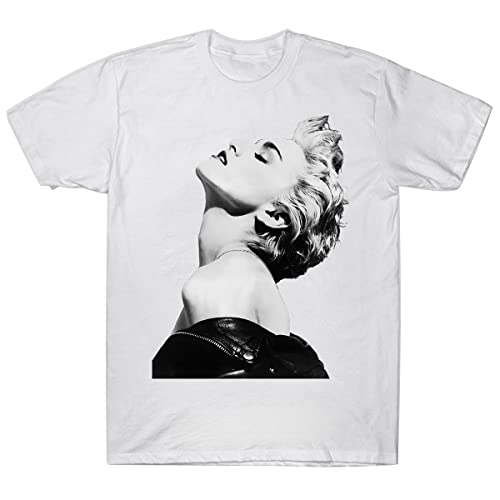 OUHZNUX Madonna Singer Print T-Shirt, Lässiges Kurzarm-Sweatshirt, Modische Streetwear-Oberteile Für Männer Und Frauen (2XS-4XL) von OUHZNUX