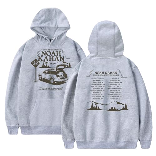 OUHZNUX Noah Kahan Merch Hoodie Stick Saison 2023 World Tour Lustiger Hoodie Hip Hop Grafik Sweatshirts Streetwear Harajuku Trainingsanzug-2||M von OUHZNUX