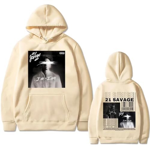 OUHZNUX Rapper Classic Hoodie 21 Savage I Am I was Album Sweatshirt Männer Frauen Mode Hip Hop Street Hoodie Retro Casual Bequemer Pullover Kordelzug Hoodie XS-3XL-Black||XS OUHZNUX Rapper Classic Hoodie 21 Savage I Am I was Album Sweatshirt Männer Frauen Mode Hip Hop Street Hoodie Retro Casual Bequemer Pullover Kordelzug Hoodie XS-3XL-Black||XS von OUHZNUX