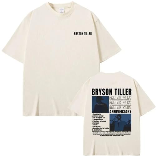 OUHZNUX T-Shirt Rapper Bryson Tiller Jubiläum Grafikdruck T-Shirt Herren Casual Baumwolle T-Shirt Herren Damen Hip Hop Retro Übergroßes T-Shirt XS-3XL-Black||XS OUHZNUX T-Shirt Rapper Bryson Tiller Jubiläum Grafikdruck T-Shirt Herren Casual Baumwolle T-Shirt Herren Damen Hip Hop Retro Übergroßes T-Shirt XS-3XL-Black||XS von OUHZNUX