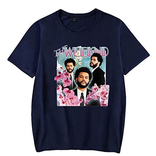 OUHZNUX T-Shirt The Weeknd Hip-Hop Trend T-Shirt Rapper Pink Print Damen Pullover Shirt Kurzarm Baumwoll T-Shirt Für Kinder Xs-4Xl von OUHZNUX