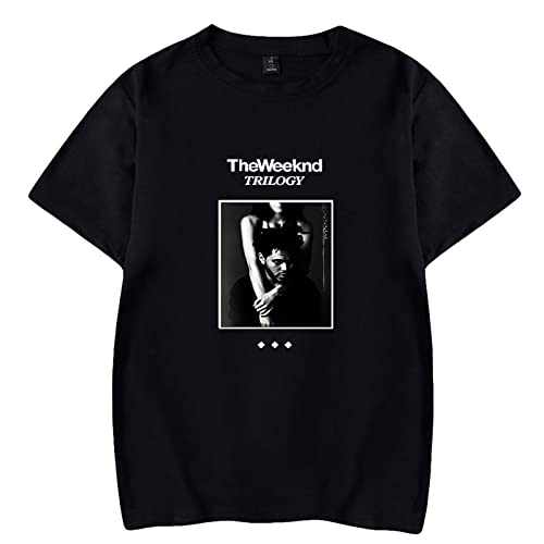 OUHZNUX T-Shirt The Weeknd Rapper Herren T-Shirt Trilogie Bedrucktes Damen Pullover Shirt Kurzarm Baumwolle Xo Kinder Hip-Hop Trend T-Shirt von OUHZNUX