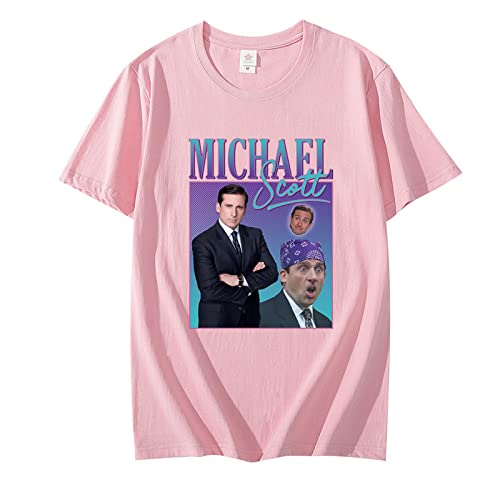 OUHZNUX T-Shirts Michael Scott Hommage The Office Herren T-Shirts Tv-Serie Dwight Schrute Jim Halpert 00Er-Jahre-Outfits T-Shirts Kurzarm-T-Shirts Tops XXS-XXL von OUHZNUX