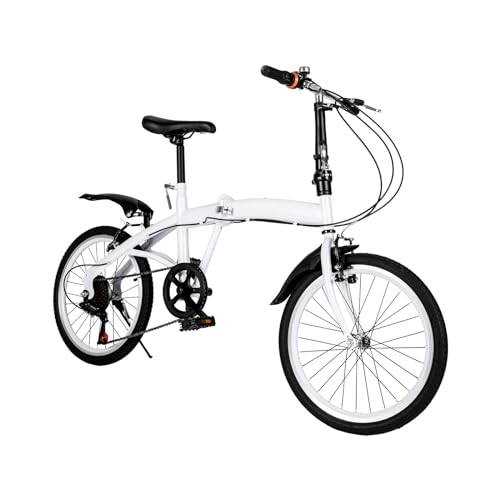 OUKANING Weiß 20 Zoll Faltrad Klapprad Erwachsene Klappfahrrad 7 Gang Fahrrad Doppel V Bremse Schnellfaltsystem OUKANING Weiß 20 Zoll Faltrad Klapprad Erwachsene Klappfahrrad 7 Gang Fahrrad Doppel V Bremse Schnellfaltsystem von OUKANING