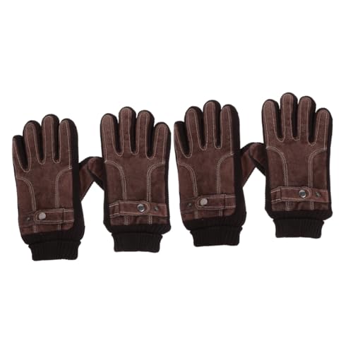 OUNONA 2 Paar Winterhandschuhe Damenhandschuhe Winterwarme Handschuhe Für Herren Herrenhandschuhe Für Kaltes Wetter Handschuhe Für Herren Kaltes Wetter Fahrradhandschuhe von OUNONA