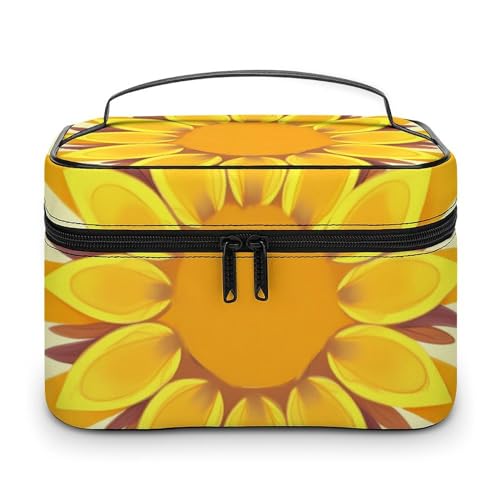 OURTEV Make-up-Tasche mit Regenbogen-Ananas-Motiv, für Damen, wasserdicht, tragbar, Make-up-Organizer, Style-3, 25x18x15cm von OURTEV