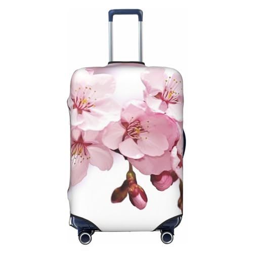 OUSIKA Gepäckabdeckung, waschbar, dehnbar, Kirschblüten-Kofferabdeckung, kratzfest, passend für 45,7 - 81,3 cm Gepäckschutz, Schwarz , M von OUSIKA