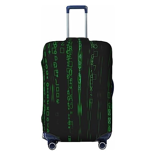 OUSIKA Grüne Zahlen-Gepäckabdeckung, staubdicht, Reisekoffer-Schutz, Koffer-Abdeckung für Reisegepäck (45,7-81,3 cm), Schwarz , XL von OUSIKA