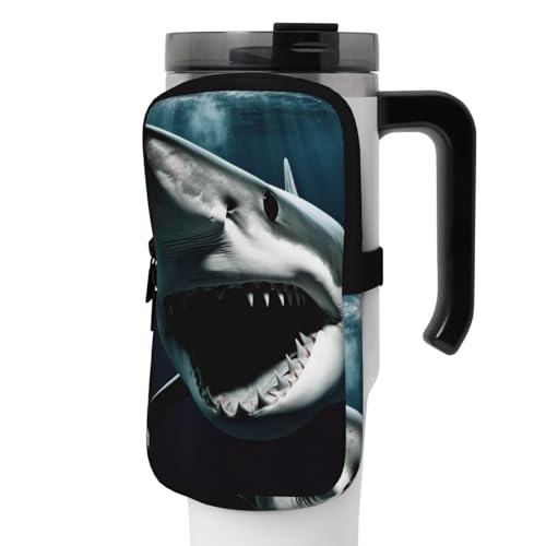 OUSIKA Wasserflaschen-Beutel, mit Hai-Motiv, Beutel, Handheld-Sport-Trinkflasche, Zubehör, Tasche, Reißverschluss, Gürteltasche für Männer und Frauen, Schwarz , M OUSIKA Wasserflaschen-Beutel, mit Hai-Motiv, Beutel, Handheld-Sport-Trinkflasche, Zubehör, Tasche, Reißverschluss, Gürteltasche für Männer und Frauen, Schwarz , M von OUSIKA
