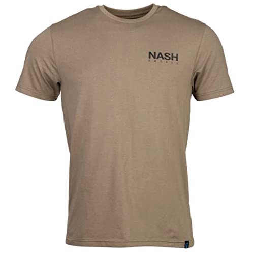 OUTDOORDINO Nash Elasta-Breathe T-Shirt Grün kurzärmlig - Atmungsaktives Angelshirt mit kühlendem Stretch Komfort - T-Shirt für Karpfenangler (S) von OUTDOORDINO