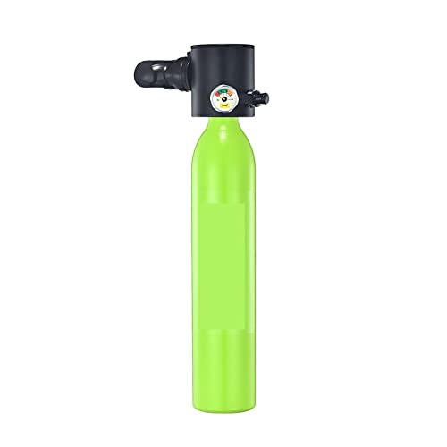 OUTFYT 0,5 L Mini-Sauerstoffflasche, Tauchunterricht, Unterwasser-Atmung, Tauchausrüstung, Atmung, Sauerstofftank Tauchausrüstung für Tauchflaschen(Color:Green) von OUTFYT