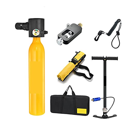 OUTFYT 0,5 L Neue Mini-Sauerstoffflasche for Tauchunterricht, Unterwasser-Atmung, Tauchausrüstung, Sauerstofftank Tauchausrüstung für Tauchflaschen (Color : Yellow, Size : A) von OUTFYT